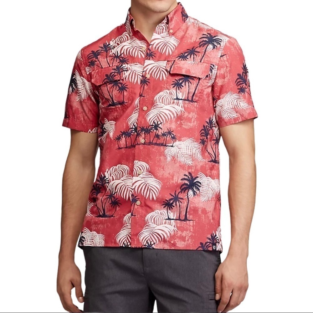 Chaps  NWT UPF 50+ Son Protection Palm Tree Shirt
